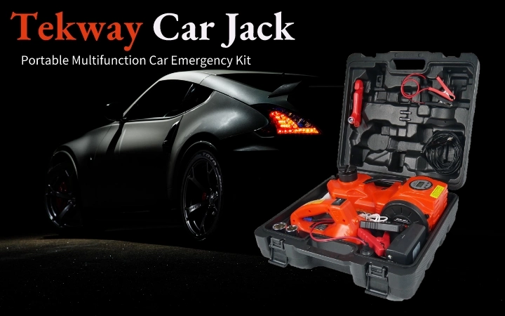 Car Jacks Tekway Electric Car Jack Kit 5ton 12V for SUV Change Tires Repair Lift with Electric Impact Wrenchmultifun Five in One